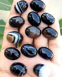 Gemstone Black Haqeeq Weight 14 5 Crat Rings For Men Mens Jewelry Blue Gems