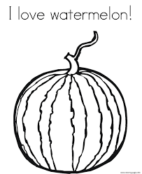 Coloring pages fruit and vegetable basket drawing. I Love Watermelon Fruit S836f Coloring Pages Printable