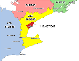 Cna Canadian Area Code Maps