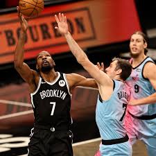 Kyrie irving nets association edition. Kevin Durant Kyrie Irving Combine For 59 As Nets Bounce Back Beat Heat 128 124 Netsdaily