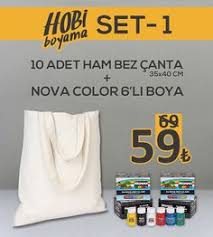 Hobi Bez Canta Boyama Set 1 Canta Renkler Siyah
