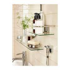 Kalkgrund Shower Shelf Chrome Plated 9 X2 Ikea In 2021 Shower Shelves Glass Bathroom Shelves Glass Bathroom