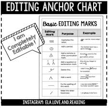 Free Editing Marks Anchor Chart Fully Editable