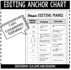 free editing marks anchor chart fully editable