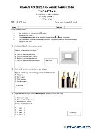 English year 1 page 50. Ejercicio De Peperiksaan Akhir Tahun 2020 Tingkatan 4 Pendidikan Seni Visual