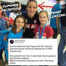 Summer mcintosh, 14, reacts to being named to canada's olympic. Dawvmyfcykornm
