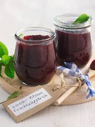 Kirsch Minze Fruchtaufstrich Rezept Kirschmarmelade Rezept Sauerkirschen Rezepte Susskirschen Rezepte