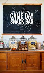 Self Serve Game Day Snack Bar A Night Owl Blog Snack Bar Soda Bar Game Day Snacks