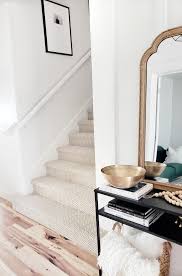 If your stairs follow the standard dimensions, it will be much easier to measure and lay your carpet, as as much carpet as is required to fit the stairs, leaving an extra couple of feet to account for cuts and possible errors. Stanton Carpet Stair Update White Lane Decor