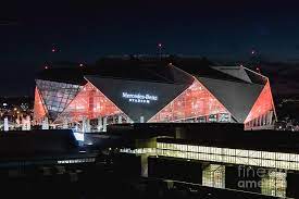 Mercedes Benz Stadium Atlanta Ga At Night Photograph By The Photourist