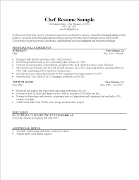 chef resume sample templates at