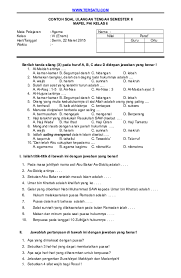 Soal Uts Agama Hindu Kelas 6 Semester 1 Ilmusosial Id