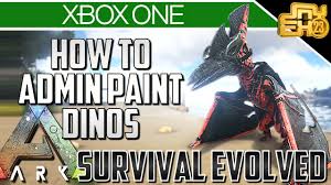 Ark Xbox One How To Paint Your Dinos Admin Paint Commands
