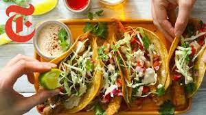 What are the ingredients in fish tacos? Fried Fish Tacos Nyt Cooking Youtube