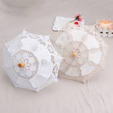 I had read that you could buy umbrellas at the dollar step 2: 1 Aunmas Lace Flower Parasol Floral Embroidery Umbrella Wedding Bride Photography Prop Dancing Accessories Stage Performance Supplies Stick Umbrellas Ecog Luggage