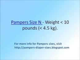 pampers size chart by weight youtube