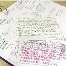 A N G E L C O L O R S Study Flashcards School Organization Notes Study Notes