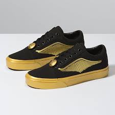 Black And Gold Checkered Vans Vans X Harry Potter Old Skool Shop At Vans Harry Potter Shoes Vans Harry Potter Golden Snitch