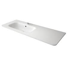 Plan Vasque Uniq 90 5cm Perce 1 Trou Gauche Blanc Salgar Ref 24543