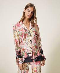 Maybe you would like to learn more about one of these? Floral Print Satin Shirts Woman Pink Twinset Milano