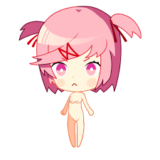 I made a nude chibi Natsuki sprite : rDDLCRule34