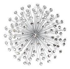 Amazon Com Stratton Home Decor Shd0192 Acrylic Burst Wall Decor 24 Silver 24 Home Kitchen Stratton Home Decor Metal Tree Wall Art Starburst Wall Decor