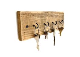 Reclaimed Wood Key Holder Entryway Hanging Holder Hook Hooks Key Keys Rack Small Wall Wood Distressed Reclaimed Rustic Wall Hooks Key Hanger Burled Wood