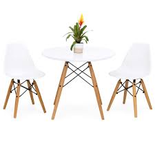Best Choice Products Kids Mid Century Modern Dining Room Round Table Set W 2 Armless Chai In 2020 Small Table And Chairs Kids Table And Chairs Modern Dining Table Set