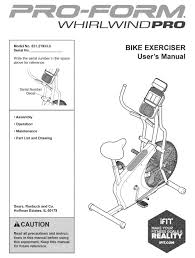 Proform spin bike indoor cycle spinning. Pro Form Whirlwind Pro User Manual Pdf Download Manualslib