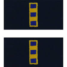 coast guard embroidered collar insignia rank