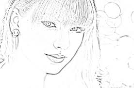 Print the coloring pages of your favorite music artist for free on our website. Taylor Swift Coloring Pages