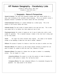 General exam structure • awards. Ap Human Geography Vocabulary Lists