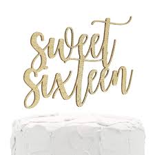 Check us out and call or email to place your order in advance! Nanasuko 16th Birthday Cake Topper Sweet Sixteen Double Sided Gold Glitter Premium Quality Made In Usa Amazon Com Grocery Gourmet Food