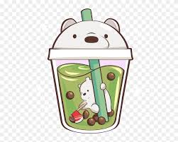 Kawaii group of bobas in a cup of tea or what ever kind of drink you like. Cute Kawaii Bear Polarbear Tea Greentea Freetoedit We Bare Bears Boba Clipart 5598253 Pinclipart