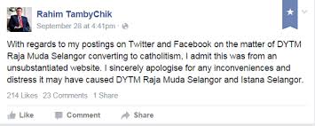 — picture courtesy of beverly hon. Selangor Royal Council Rebukes Ex Malacca Cm For Dishonest Conversion Claim On Crown Prince Malaysia Malay Mail