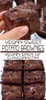 These Vegan Sweet Potato Brownies Are Fudgy Gooey Rich Chocolatey And Delicious The Recipe Is Plan Sweet Potato Brownies Vegan Sweet Potato Vegan Desserts