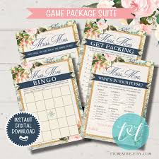 Miss To Mrs Bridal Shower Game Package Bridal Shower Games Etsy Bridal Shower Games Travel Bridal Showers Bridal Shower