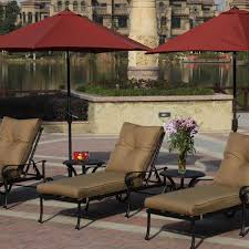 Darlee Santa Anita 7 Piece Cast Aluminum Patio Chaise Lounge Set With Paprika Umbrellas Bbqguys Patio Chaise Patio Chaise Lounge Outdoor Patio Chaise Lounge