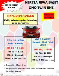 Visi kami adalah untuk memberikan servis kereta sewa terbaik pada harga murah dan berpatutan di sekitar ampang, gombak dan kuala lumpur. Harga Kereta Sewa 1 Hari Tampin Rojogoo