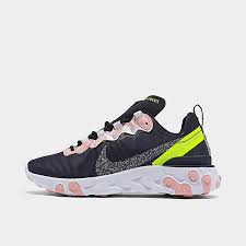 Women S Nike React Element 55 Casual Shoes Finish Line In 2020 Casual Shoes Nike Women Casual Black