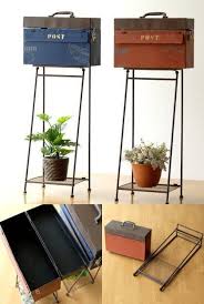 置き型ポスト カバンをイメージしたシャビーで大人可愛いスタンドポスト 大人のお洒落情報 0107 オシャレカタログ インテリア 玄関 小物 インテリア雑貨