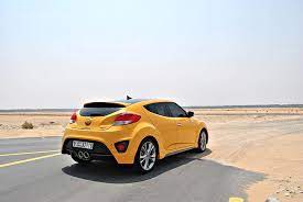 Hd Wallpaper Hyundai Veloster Yellow Side View Desert Car Transportation Wallpaper Flare