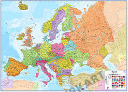Europa von wzraunig landkarte für. Politische Europa Karte Standardformat 136 X 100cm