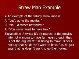 Straw Man Argument Fallacy Examples Image Gallery Fallacy Examples Logical Fallacies Man