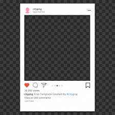Blank instagram post template png. Instagram Post Sponsored Template With Shadow Citypng