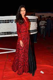 Buy Bollywood Style Katrina Kaif Red And Black Color Banglori Silk Gown In Uk Usa And Canada Bollywood Fashion Red And Black Gown Fashion