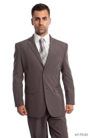 Vitto Men's 2 Piece Tailored Fit Pinstripe Suit - Pleated Pants