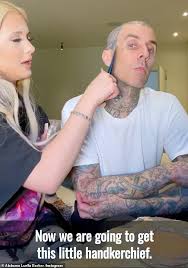 With claims to be a full. Travis Barker 45 Gets His Face Tattoos Covered With Makeup By Daughter Alabama 15 Daily Mail Online