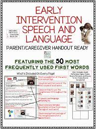 Slp Early Intervention For The First 50 Words Resource Early Intervention Speech Therapy Speech And Language Speech Language Therapy