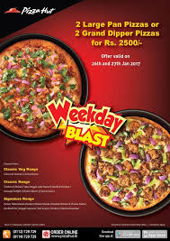 2 Large Or Grand Dipper Pizzas For Rs2500 From Pizza Hut Pan Pizza Chicken Bacon Paneer Tikka